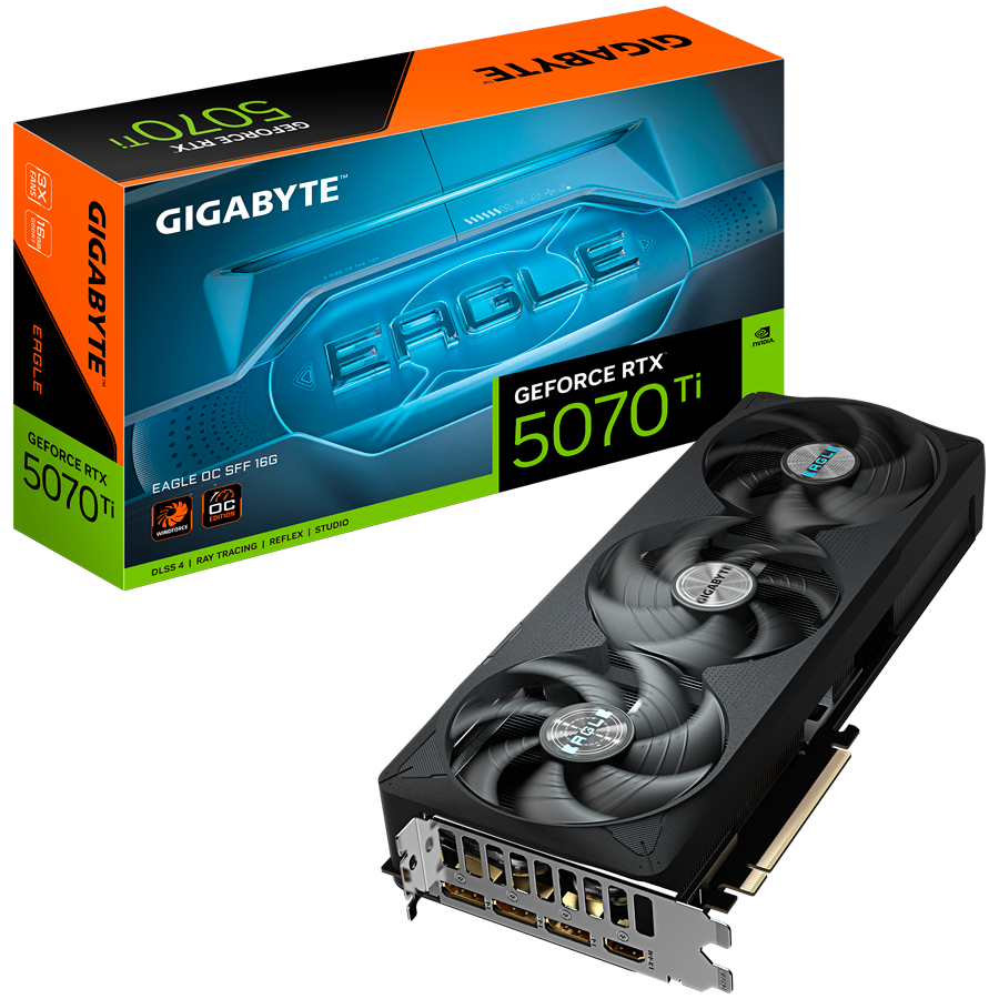 Grafička kartica GIGABYTE GeForce RTX 5070 Ti EAGLE OC SFF 16G (16GB GDDR7, 256bit, PCI-E 5.0, 2542 MHz, 3 x DP 2.1a, 1 x HDMI 2.1b)-0