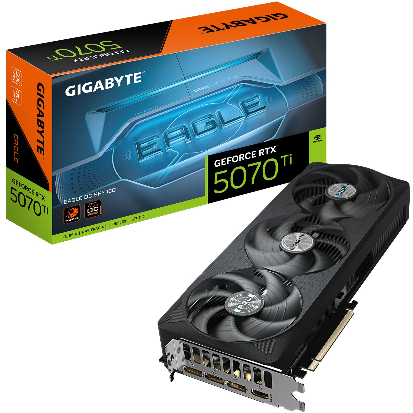 Grafička kartica GIGABYTE GeForce RTX 5070 Ti EAGLE OC SFF 16G (16GB GDDR7, 256bit, PCI-E 5.0, 2542 MHz, 3 x DP 2.1a, 1 x HDMI 2.1b)-6