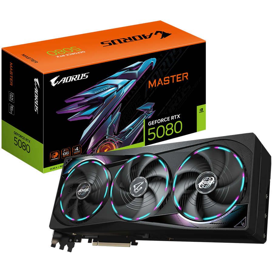 Grafička kartica GIGABYTE GeForce RTX 5080 AORUS MASTER 16GB (GDDR7, 256 bit, HDMI/DP, PCI Express 5.0, 850 W)-13
