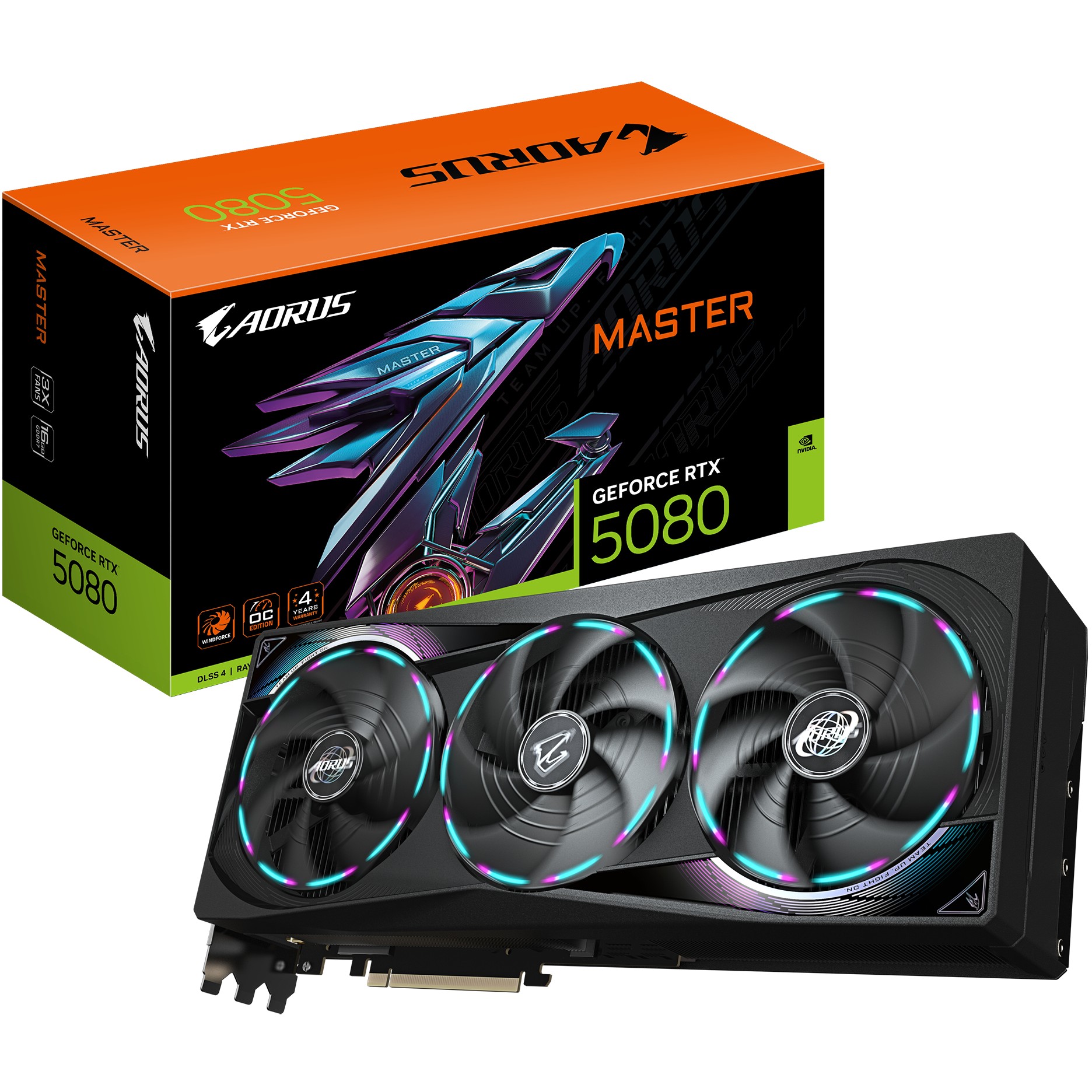 Grafička kartica GIGABYTE GeForce RTX 5080 AORUS MASTER 16GB (GDDR7, 256 bit, HDMI/DP, PCI Express 5.0, 850 W)-5