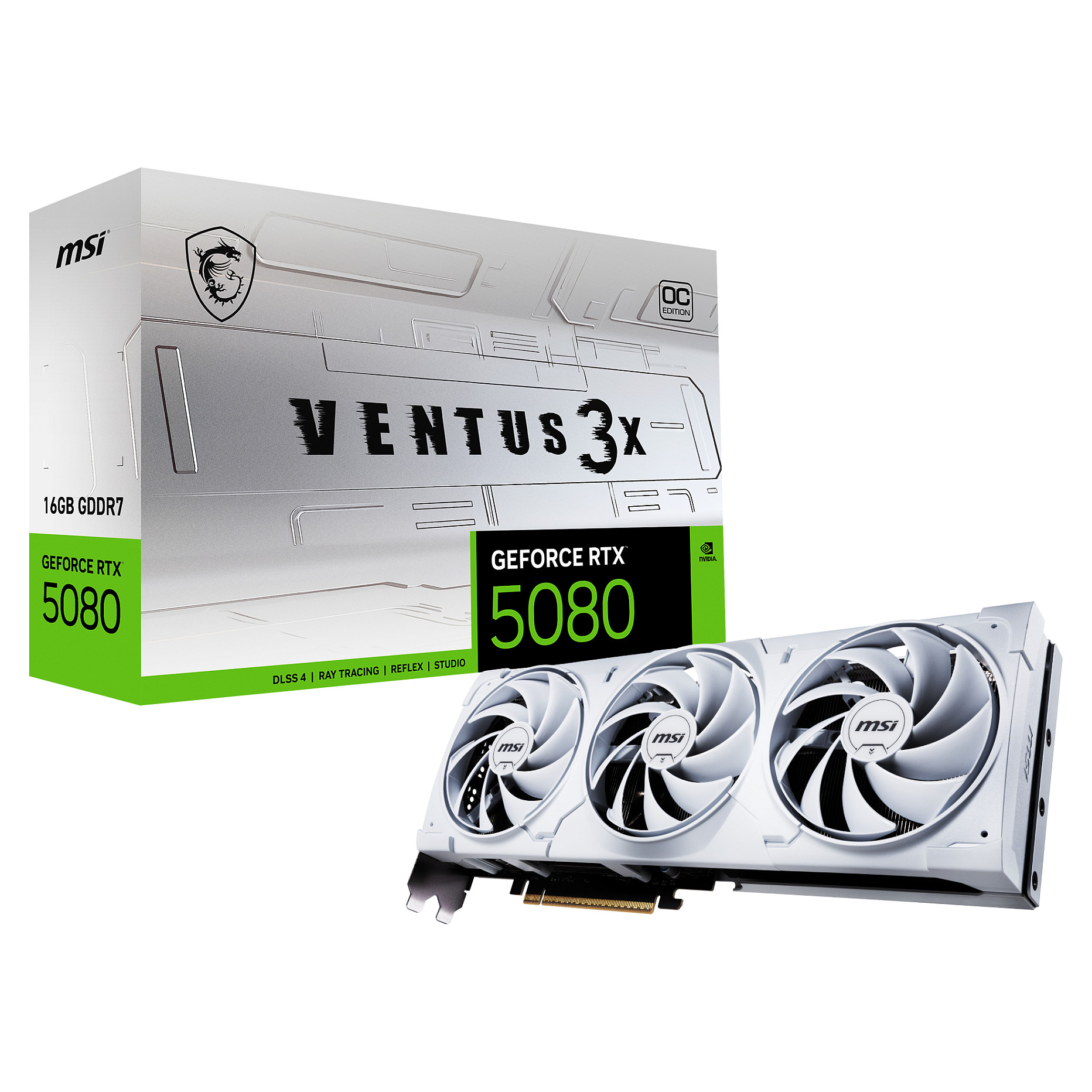 Grafička kartica MSI GEFORCE RTX 5080 (16 GB GDDR7, PCI Express x16 5.0, 7680 x 4320, 360 W)