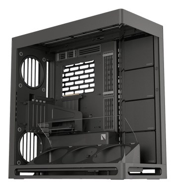 Kućište za računalo HAVN HS 420 VGPU, Midi-Tower, E-ATX, kaljeno staklo, PCIe 5.0 Riser kabel - crna-0