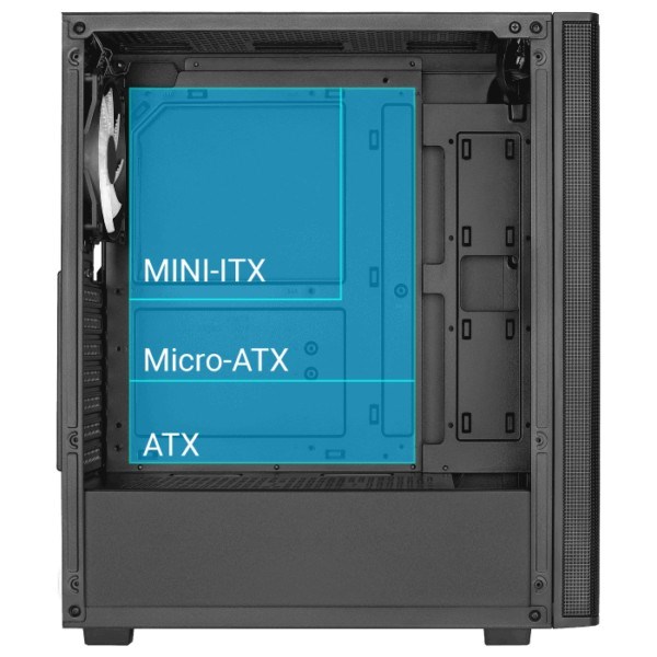 Kućište AEROCOOL PGS DESIGNER-G-BK-v1 (Midi Tower, crna boja)-5
