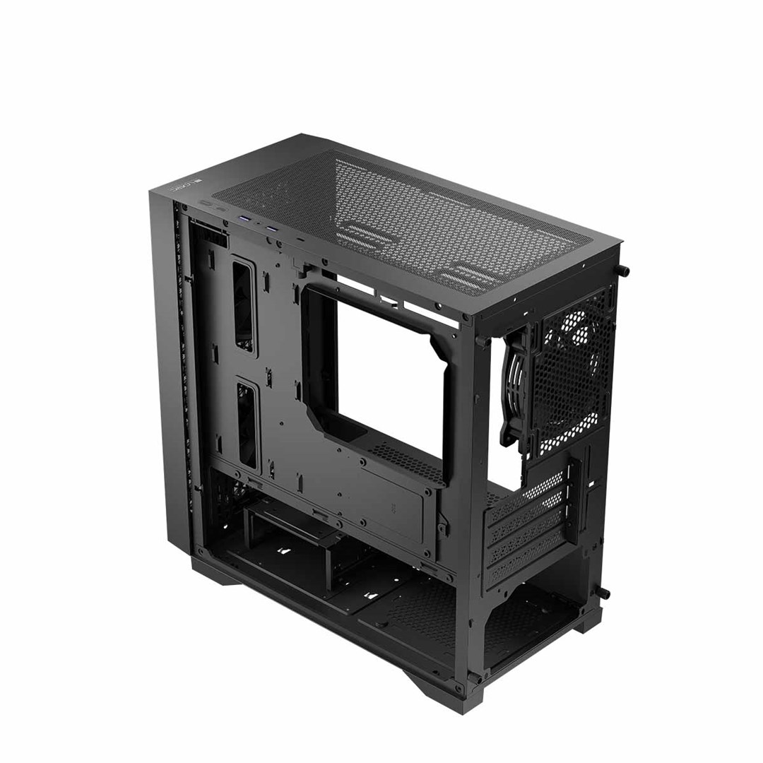 Računalno kućište LOGIC CONCEPT Dart Pro Mini (mATX, Mini-ITX, 3 ventilatora, USB-C, crna boja)-1