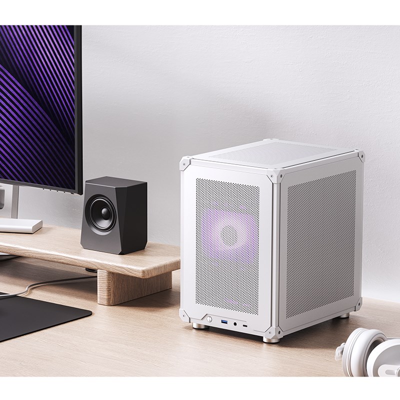 Jonsbo C6 Micro-ATX Case - white-2