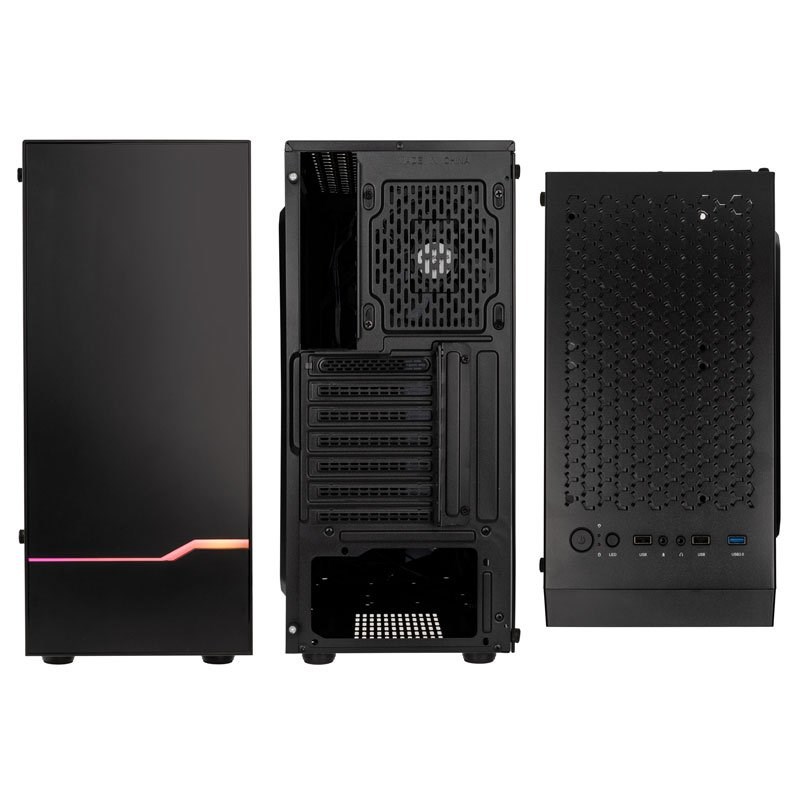Kućište za računalo KOLINK Inspire K9 ARGB Midi Tower (Crno, 4 kg, USB 3.2 Gen 1, 120 mm ventilatori, RGB kontrola)-3