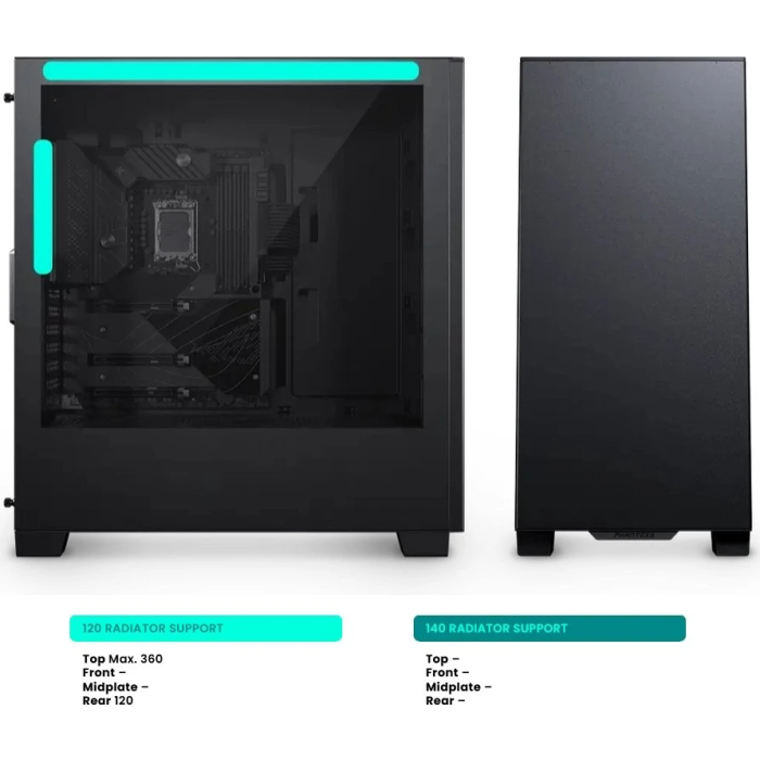 Kućište PHANTEKS XT Series Pro Ultra ATX Case, zatvorena ploča, 120mm PWM ventilator x 3, crna-5