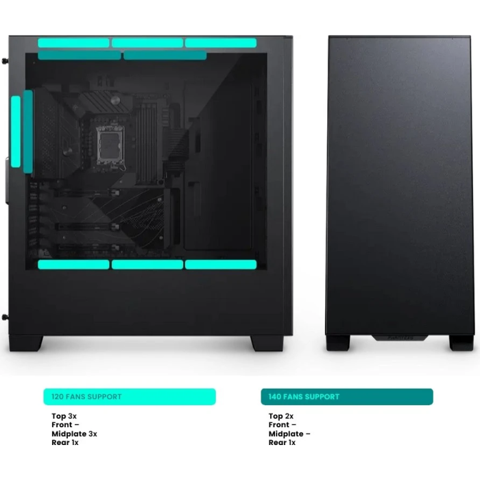 Kućište PHANTEKS XT Series Pro Ultra ATX Case, zatvorena ploča, 120mm PWM ventilator x 3, crna-6