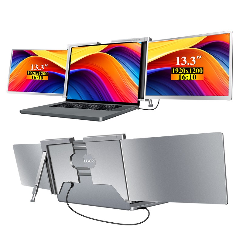 Prijenosni monitor EXTRALINK Smart Life S350 (2x 13.3" FHD IPS, za laptope 13.3"-17.3")-1