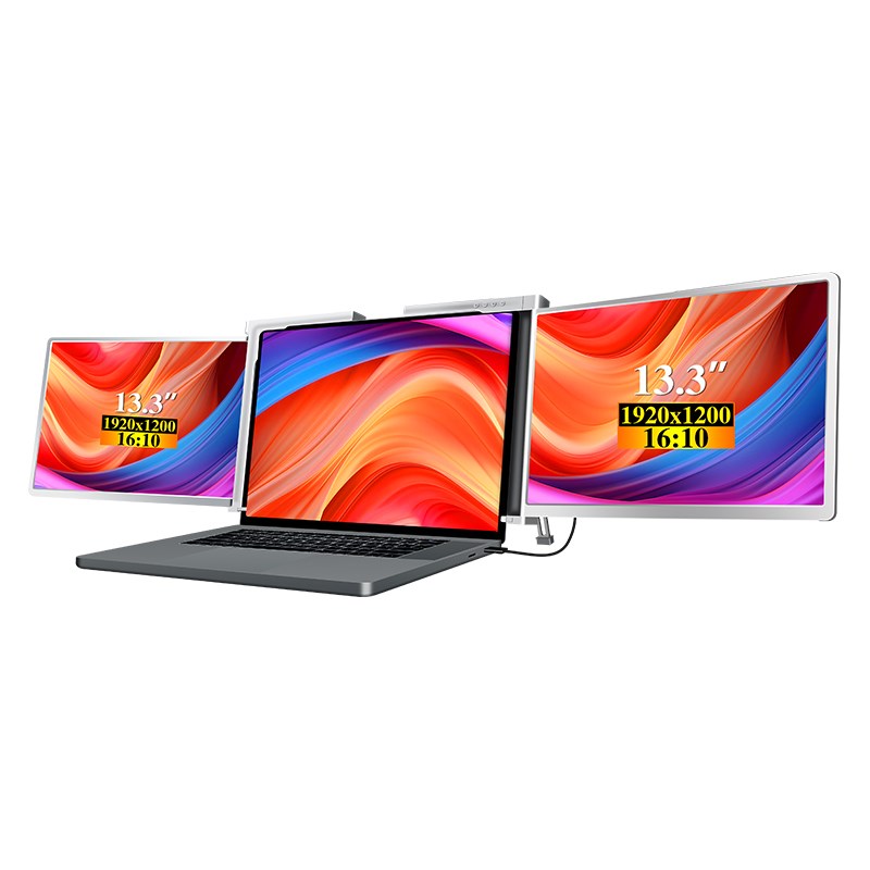 Prijenosni monitor EXTRALINK Smart Life S350 (2x 13.3" FHD IPS, za laptope 13.3"-17.3")-0