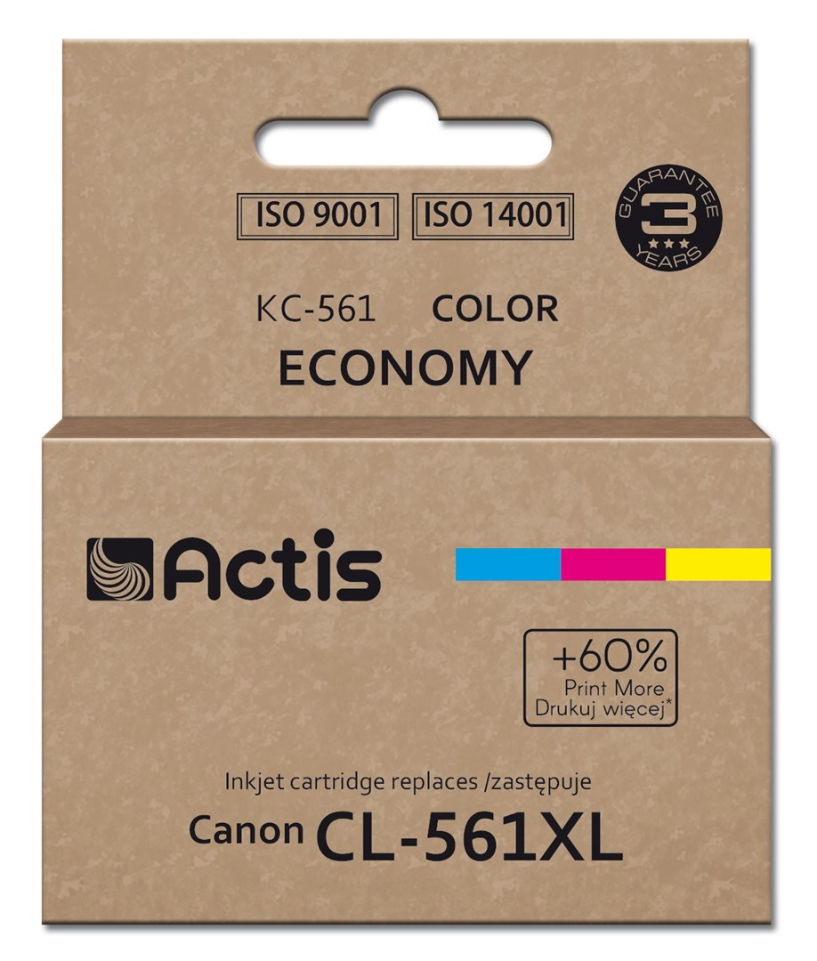 Tinta za printer ACTIS KC-561 (Zamjena za Canon CL-561XL, Supreme, 18ml, plava, ljubičasta, žuta)-0