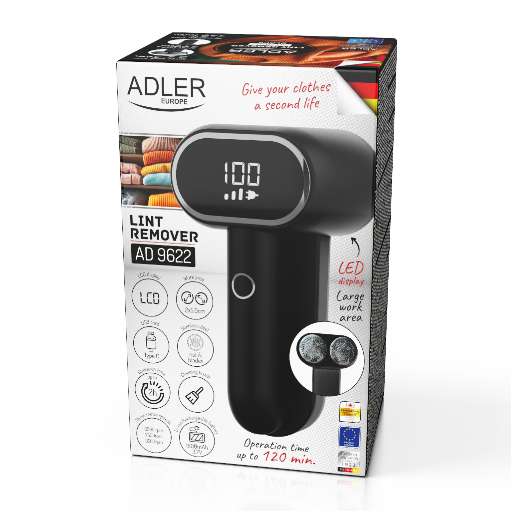 Uređaj za uklanjanje vlakana ADLER AD 9622 (10 W) crni-13