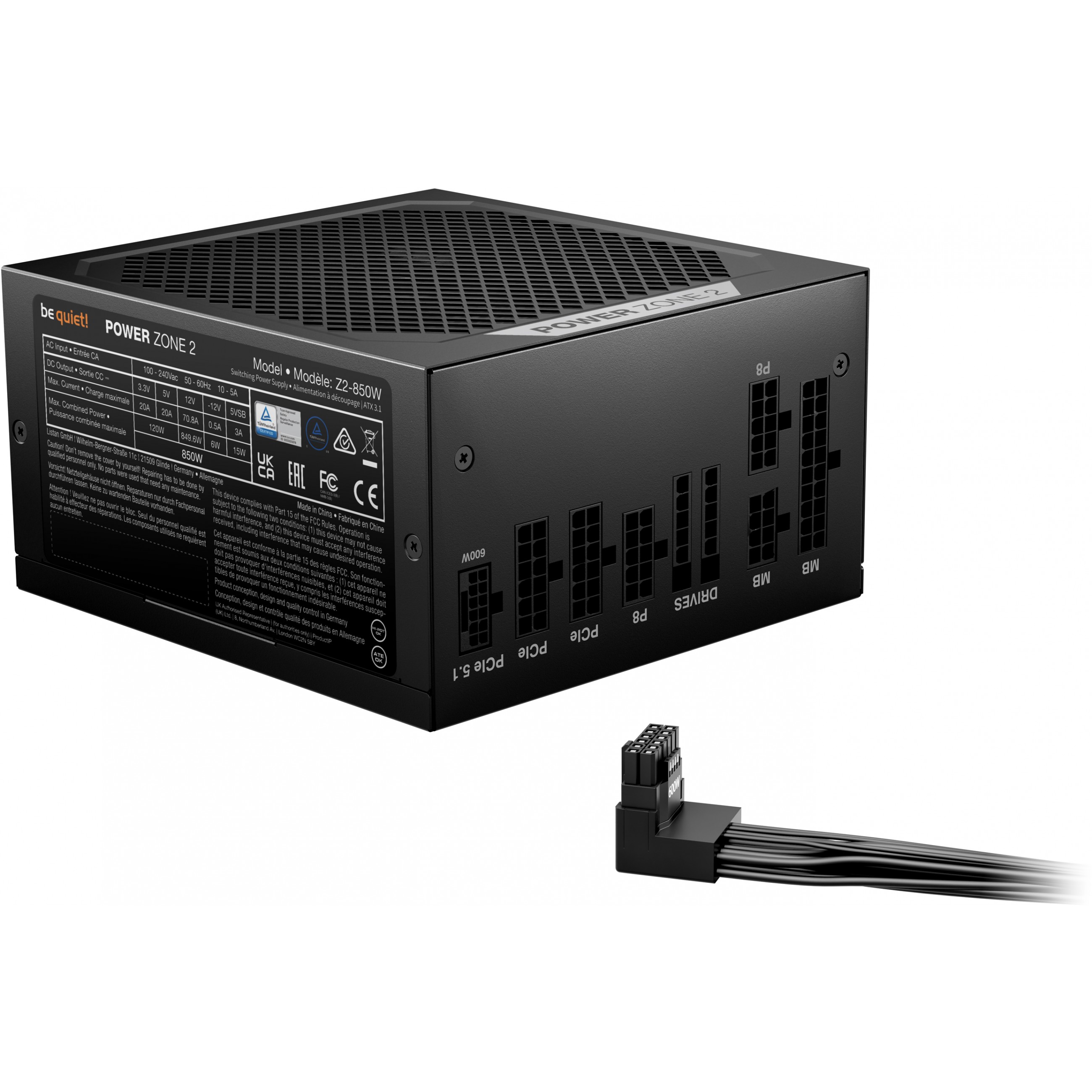 Napajanje BE QUIET! POWER ZONE 2 850W (20+4 pin ATX, ATX, Crna)-1