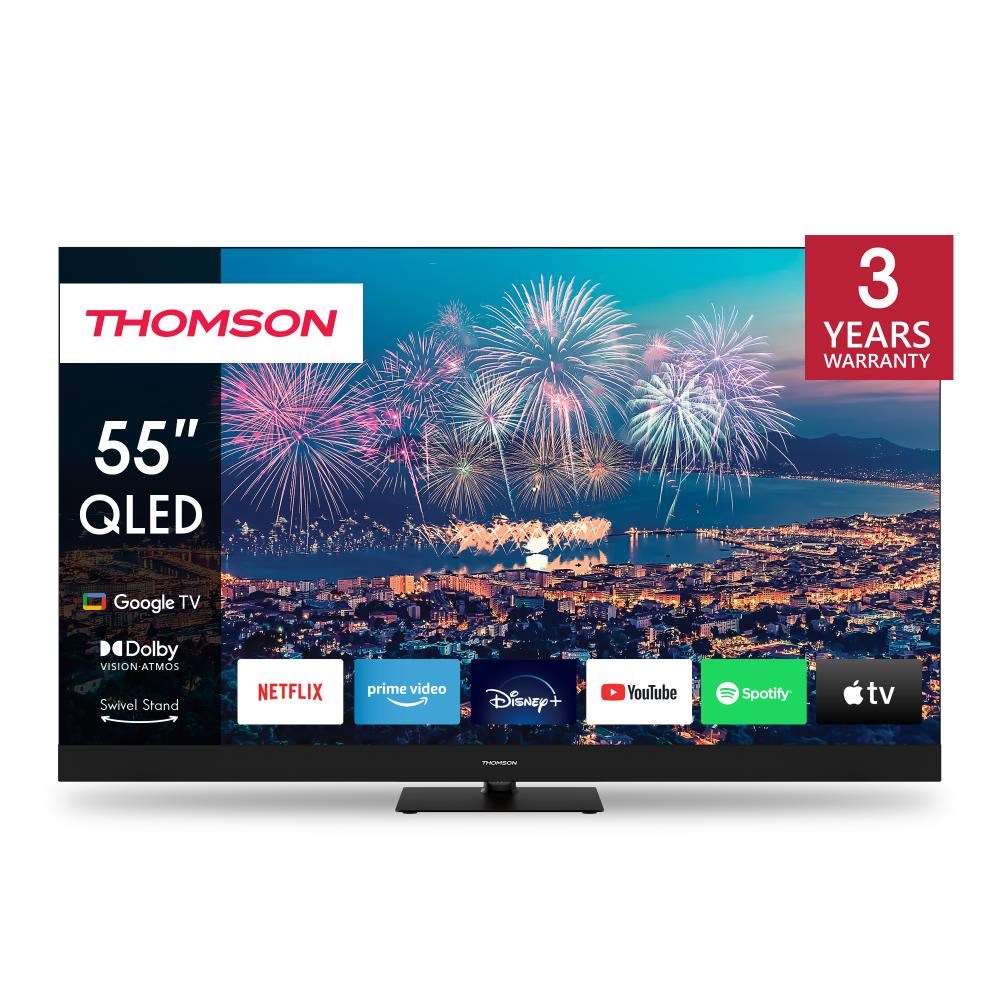TV THOMSON QLED Q70 Series 55QG6C14 Google TV (139.7 cm, 4K Ultra HD, HDR10, Dolby Vision, Dolby Atmos, Smart TV)