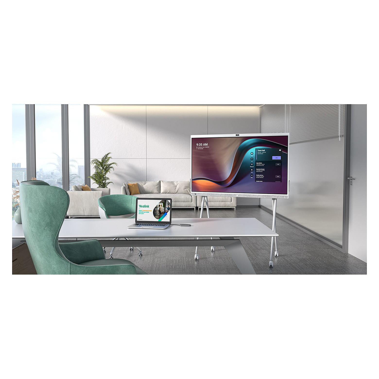Interaktivna ploča YEALINK MeetingBoard 65" (65", 4K Ultra HD, Android 10, 64 GB, 6 zvučnika, 16 mikrofona)-10