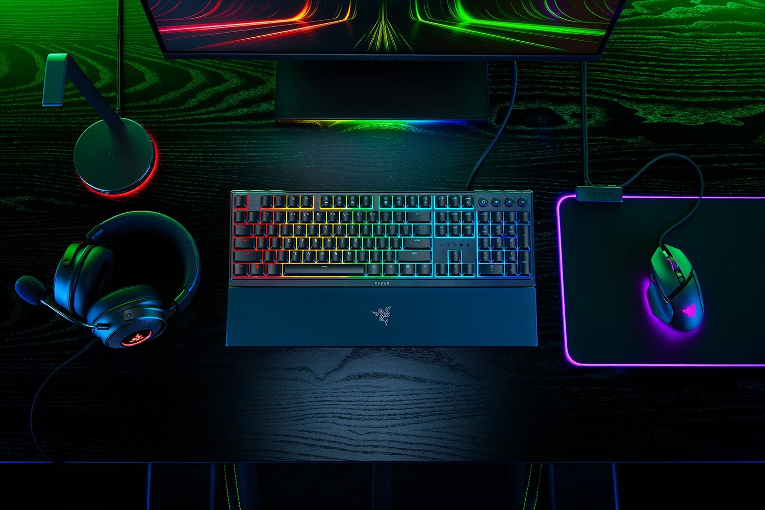 Razer Ornata V3 Gaming Keyboard, RGB LED light, US, Black, Wired, Mecha-Membrane-1