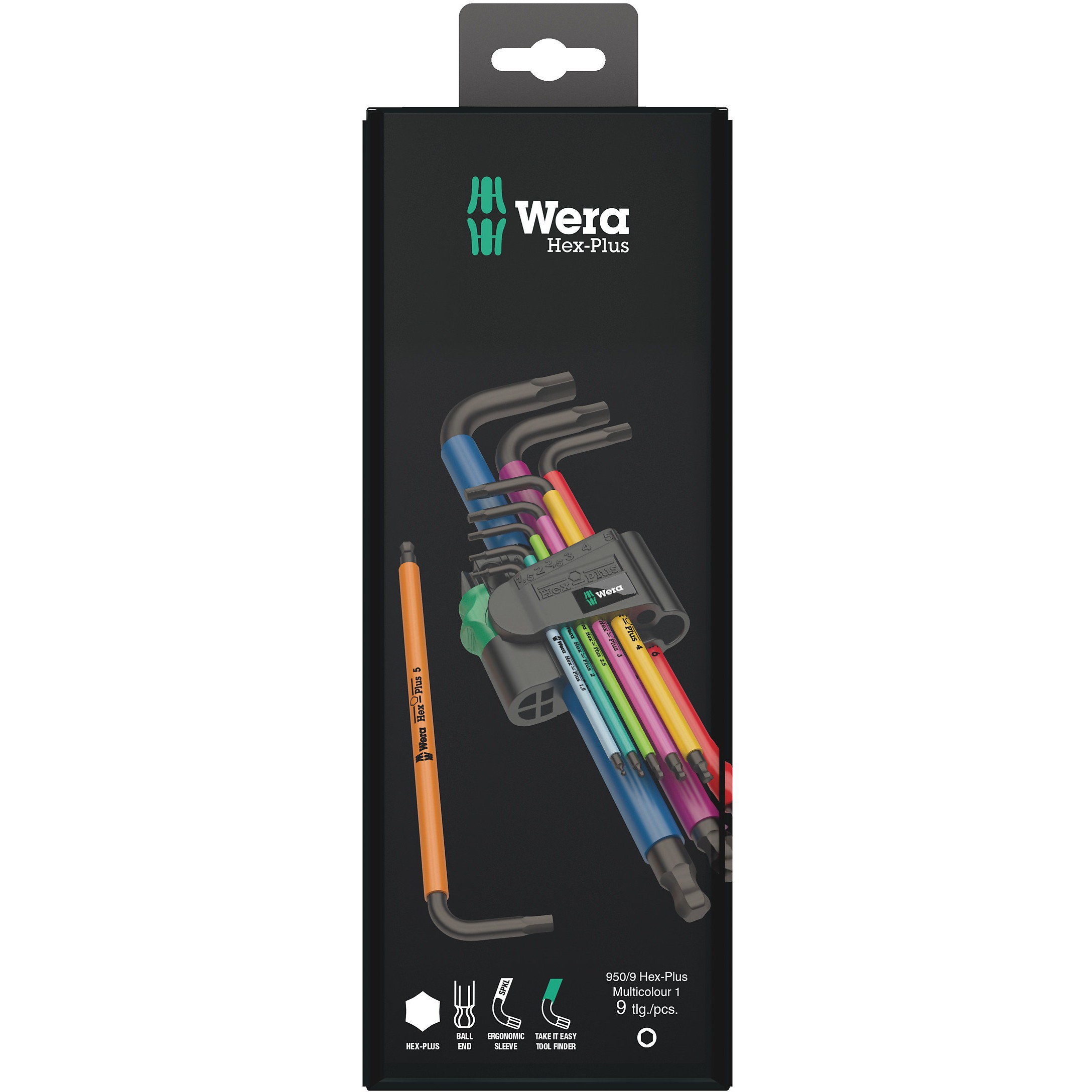 Set imbus ključeva WERA 950 Spkl9 Hex-plus L oblik 9 kom.-1