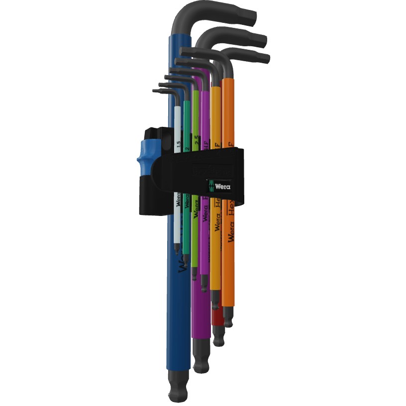 Set imbus ključeva WERA Multicolour (9-dijelni, nehrđajući čelik, s kuglastom glavom)-1