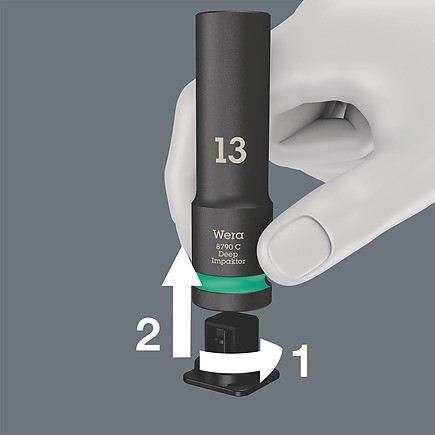 Impact socket set WERA 05004841001 (crna boja, 11 glava, 1/2" pogon, metrički)-6