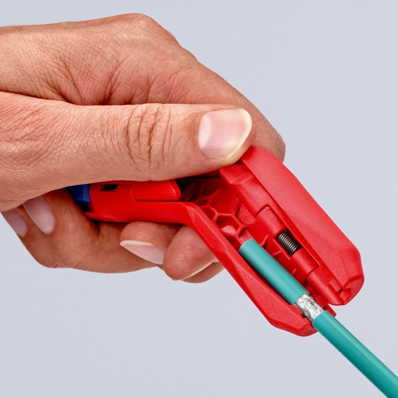 Striper za kabele KNIPEX ErgoStrip (Plava, Crvena)-4