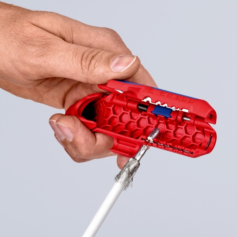 Striper za kabele KNIPEX ErgoStrip (Plava, Crvena)-5