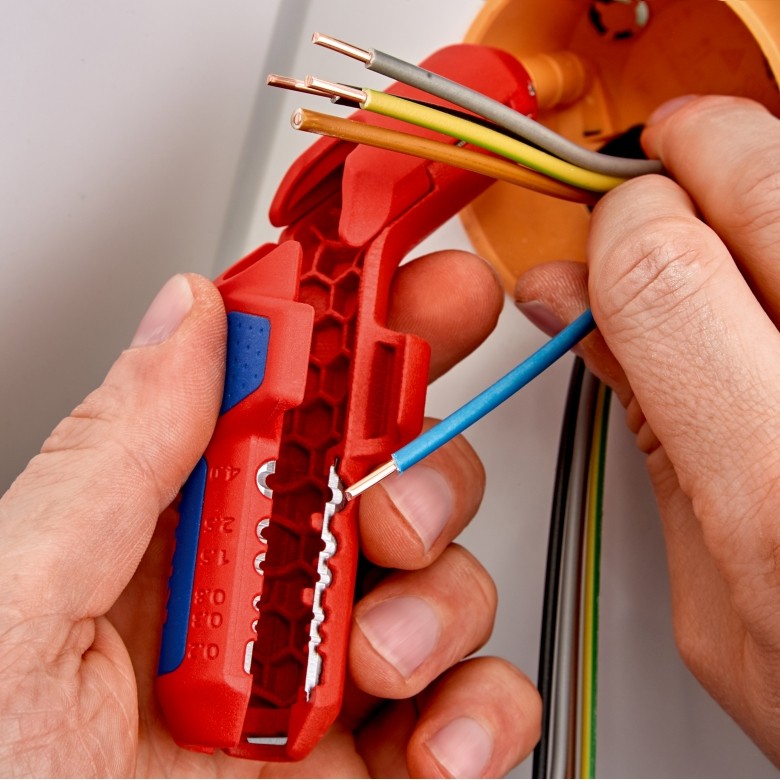 Striper za kabele KNIPEX ErgoStrip (Plava, Crvena)-8