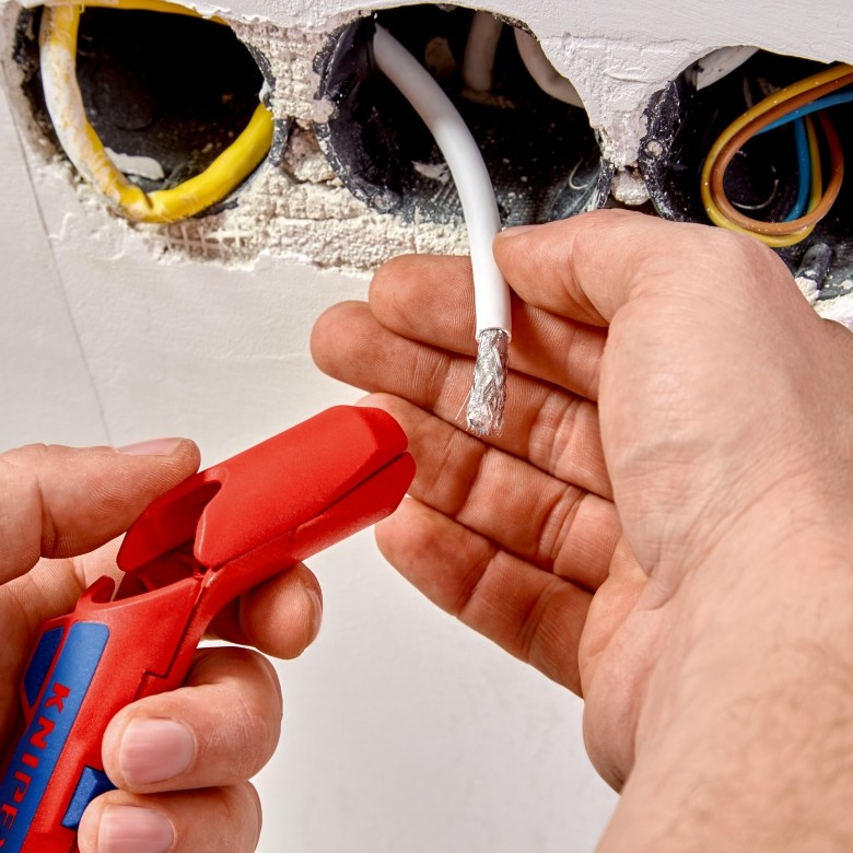 Striper za kabele KNIPEX ErgoStrip (Plava, Crvena)-10