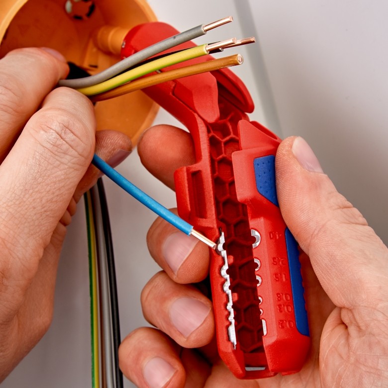 Striper za kabele KNIPEX ErgoStrip (Plava, Crvena)-11