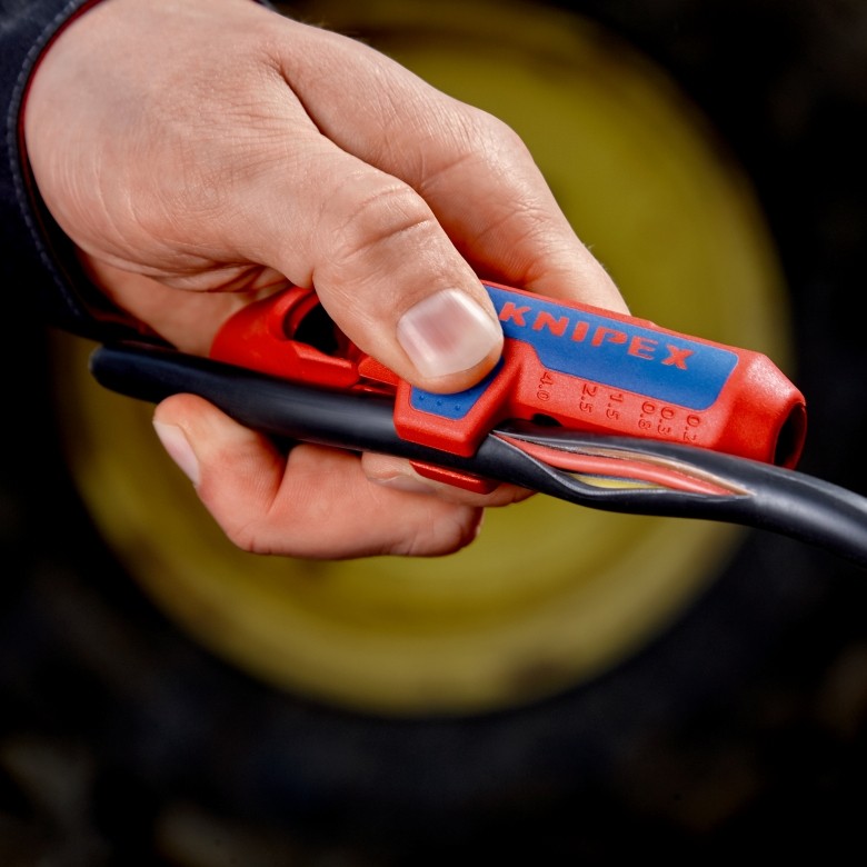Striper za kabele KNIPEX ErgoStrip (Plava, Crvena)-13