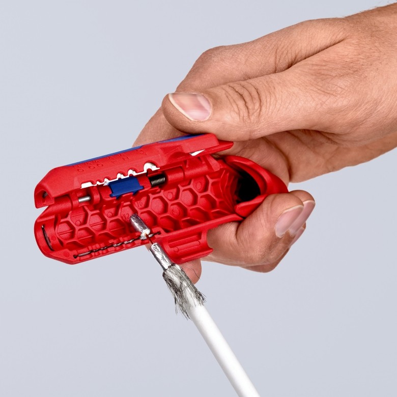 Striper za kabele KNIPEX ErgoStrip (Plava, Crvena)-17