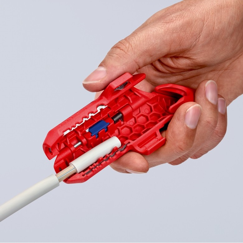 Striper za kabele KNIPEX ErgoStrip (Plava, Crvena)-19