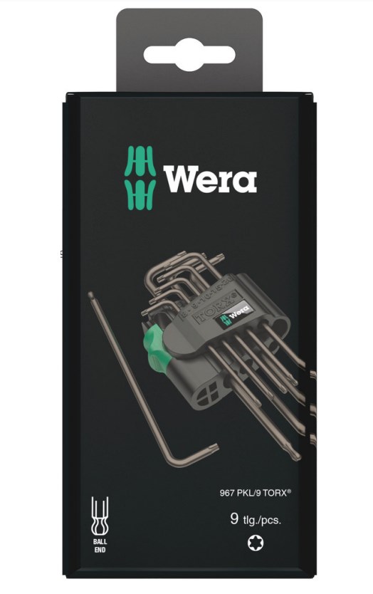 Set L-ključeva WERA 967/9 TX Multicolour 1 (9 kom, TORX, BlackLaser)-0