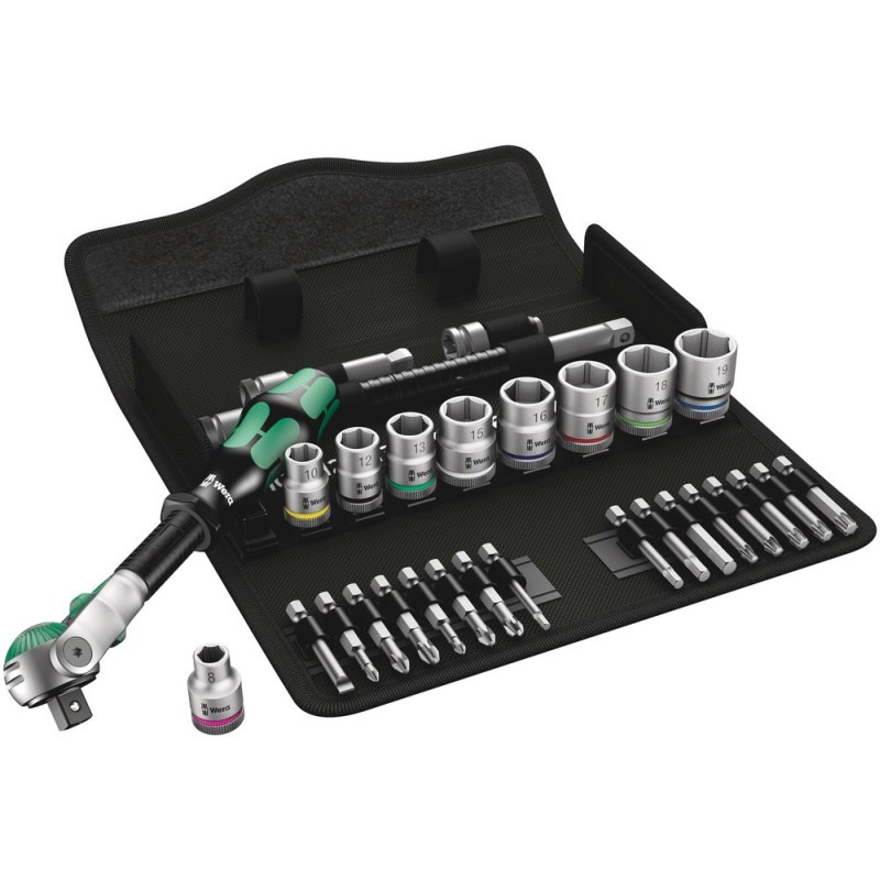 Set nasadnih ključeva WERA 8100 SB 6 Zyklop Speed (3/8", 29 komada, metrički)-0