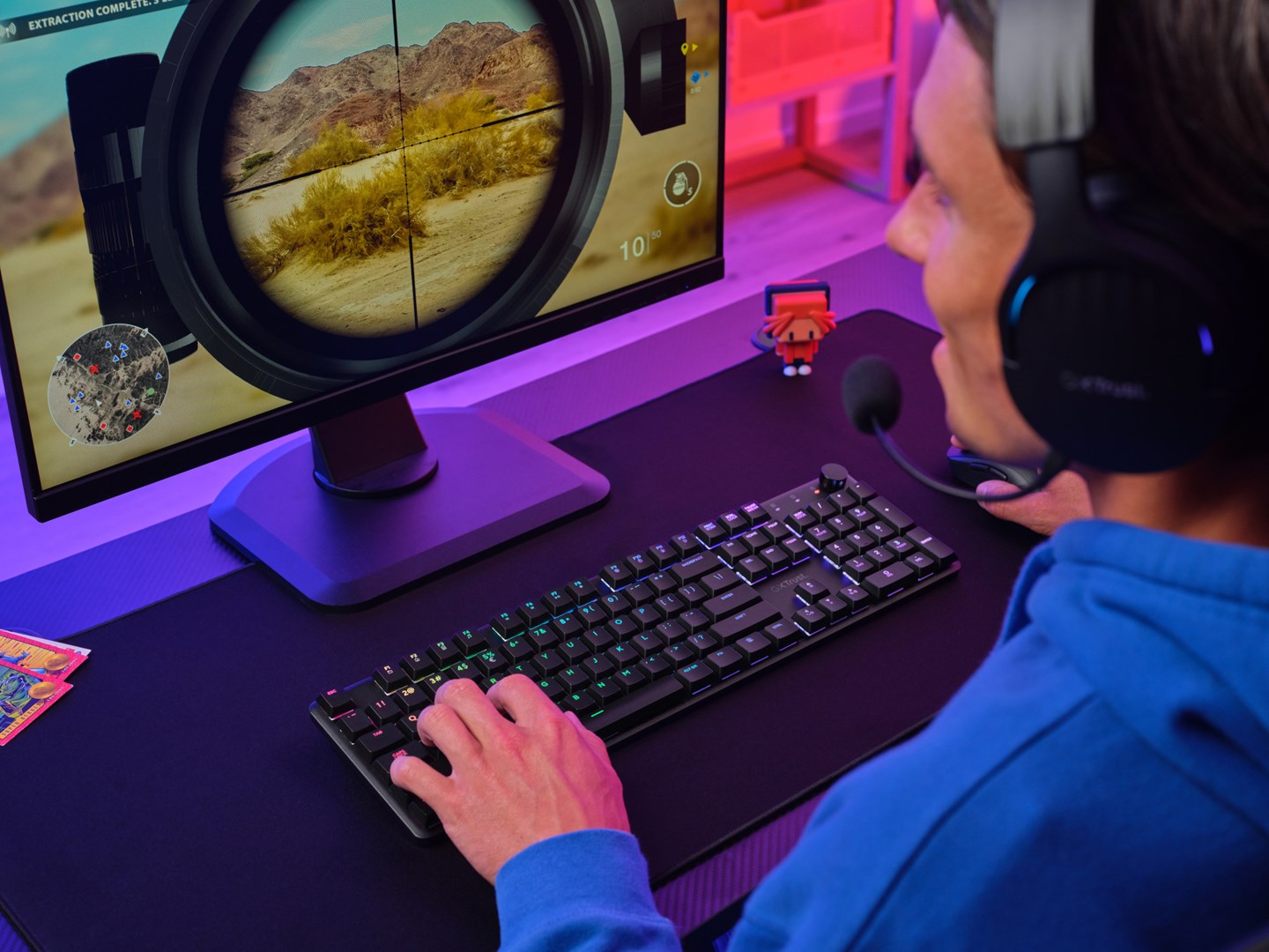 Tipkovnica TRUST GXT 868 TORIX bežična, gaming, US-8