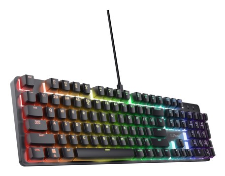 Tipkovnica TRUST GXT 871 Zora Gaming USB QWERTY US English crna – internacionalna non HR tipkovnica-2