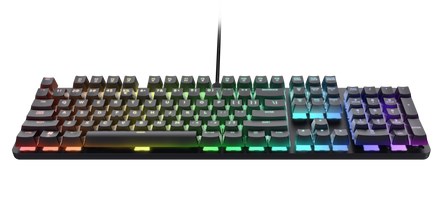 Tipkovnica TRUST GXT 871 Zora Gaming USB QWERTY US English crna – internacionalna non HR tipkovnica-1
