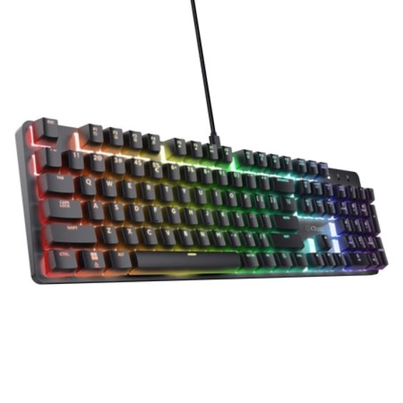 Tipkovnica TRUST GXT 871 Zora Gaming USB QWERTY US English crna – internacionalna non HR tipkovnica-3