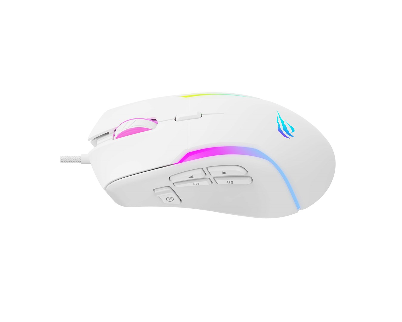 Gaming miš HAVIT MS1033 žičani, RGB, bijela boja-1