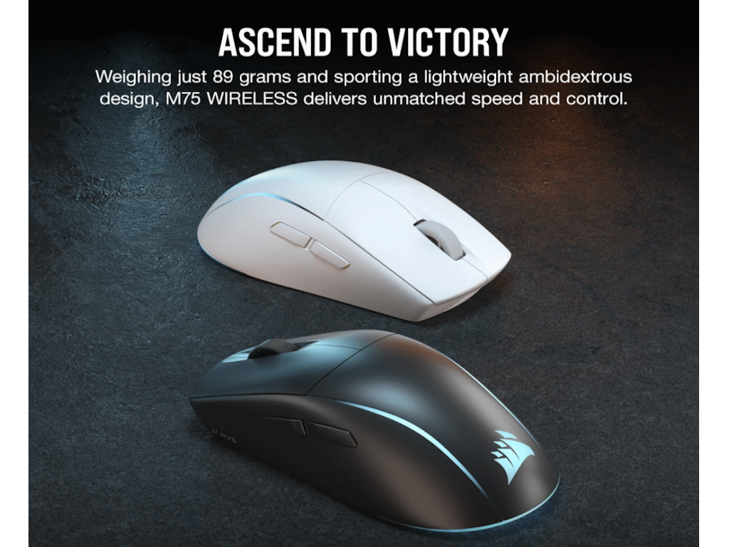 Corsair M75 mouse Gaming Ambidextrous RF Wireless Optical 26000 DPI-2