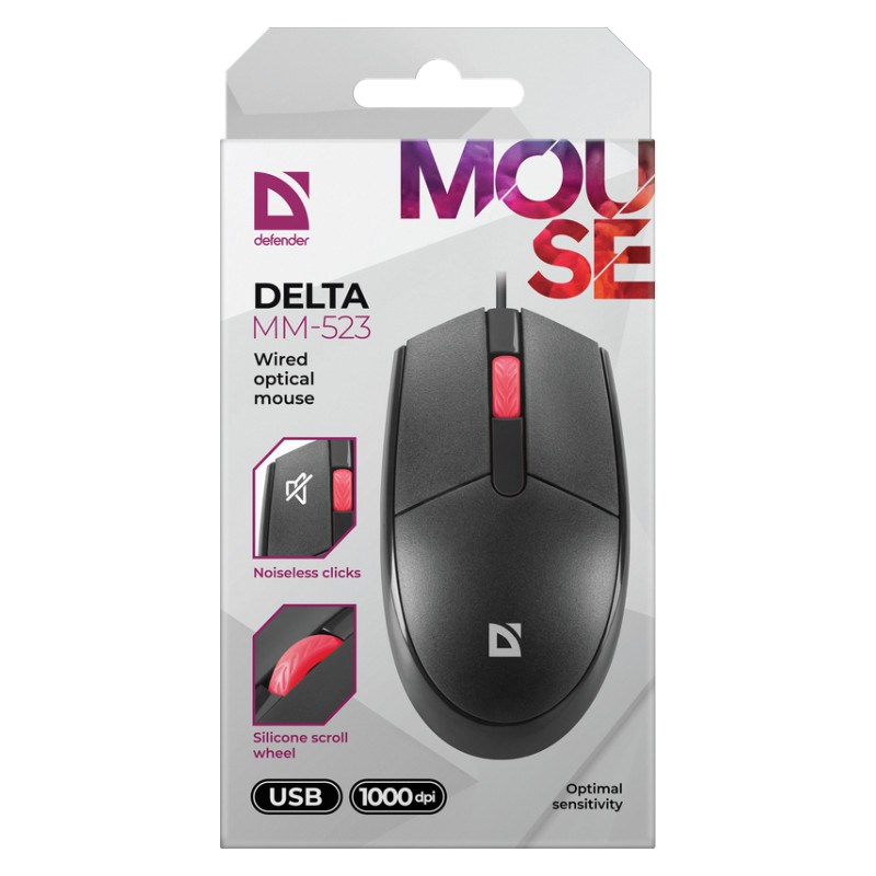 MOUSE DEFENDER DELTA MM-523 crna boja-3
