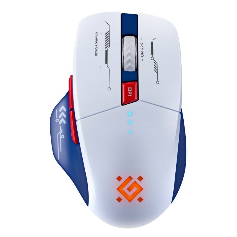MOUSE DEFENDER GM-126 TISA RF+BT OPTIC 1600dpi 6P WHITE-3