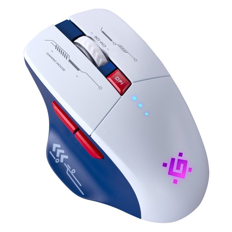 MOUSE DEFENDER GM-126 TISA RF+BT OPTIC 1600dpi 6P WHITE-1