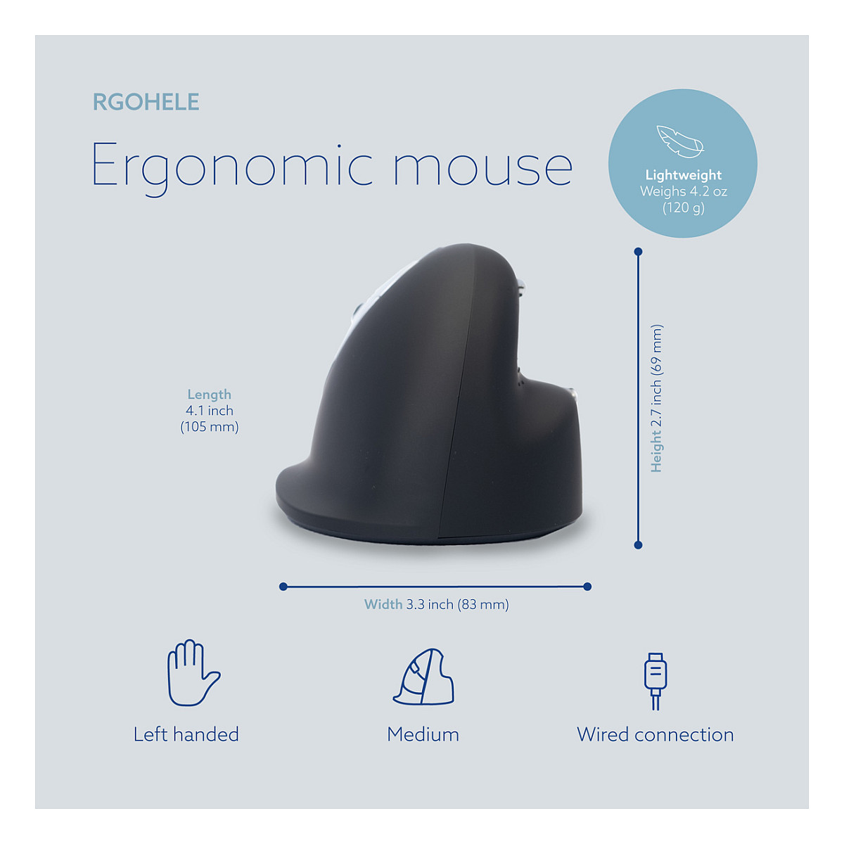 Ergonomski miš R-GO TOOLS R-Go HE Break (ljevoruki, žičani, crni)-11