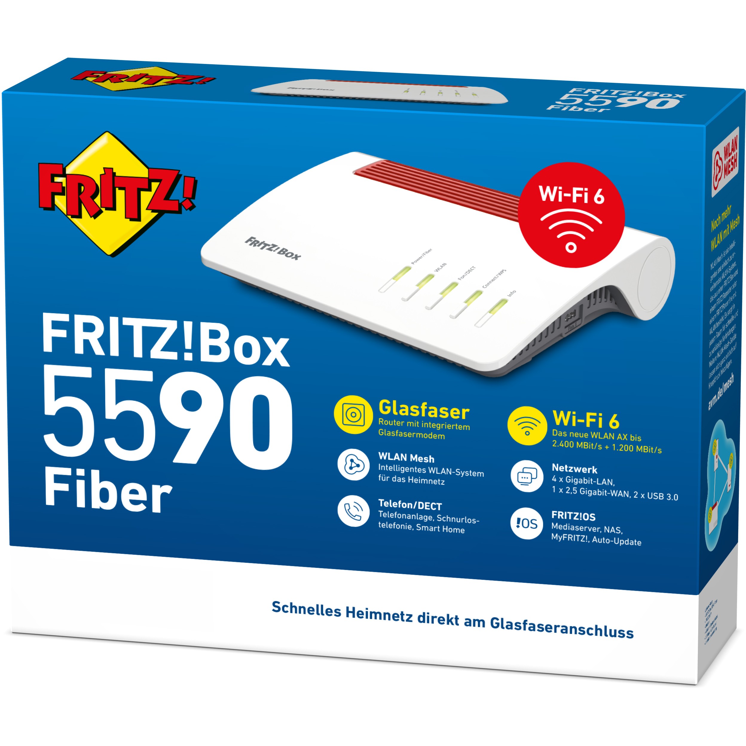 Bežični router FRITZ!BOX 5590 Fiber (Gigabit Ethernet, Dual-band 2.4 GHz / 5 GHz, Bijeli)-7