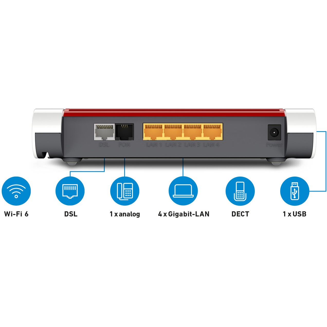 Router AVM FRITZ!Box 7530 AX (Wi-Fi 6, VDSL, ADSL, 1x Gigabit WAN, 4x Gigabit LAN)-4