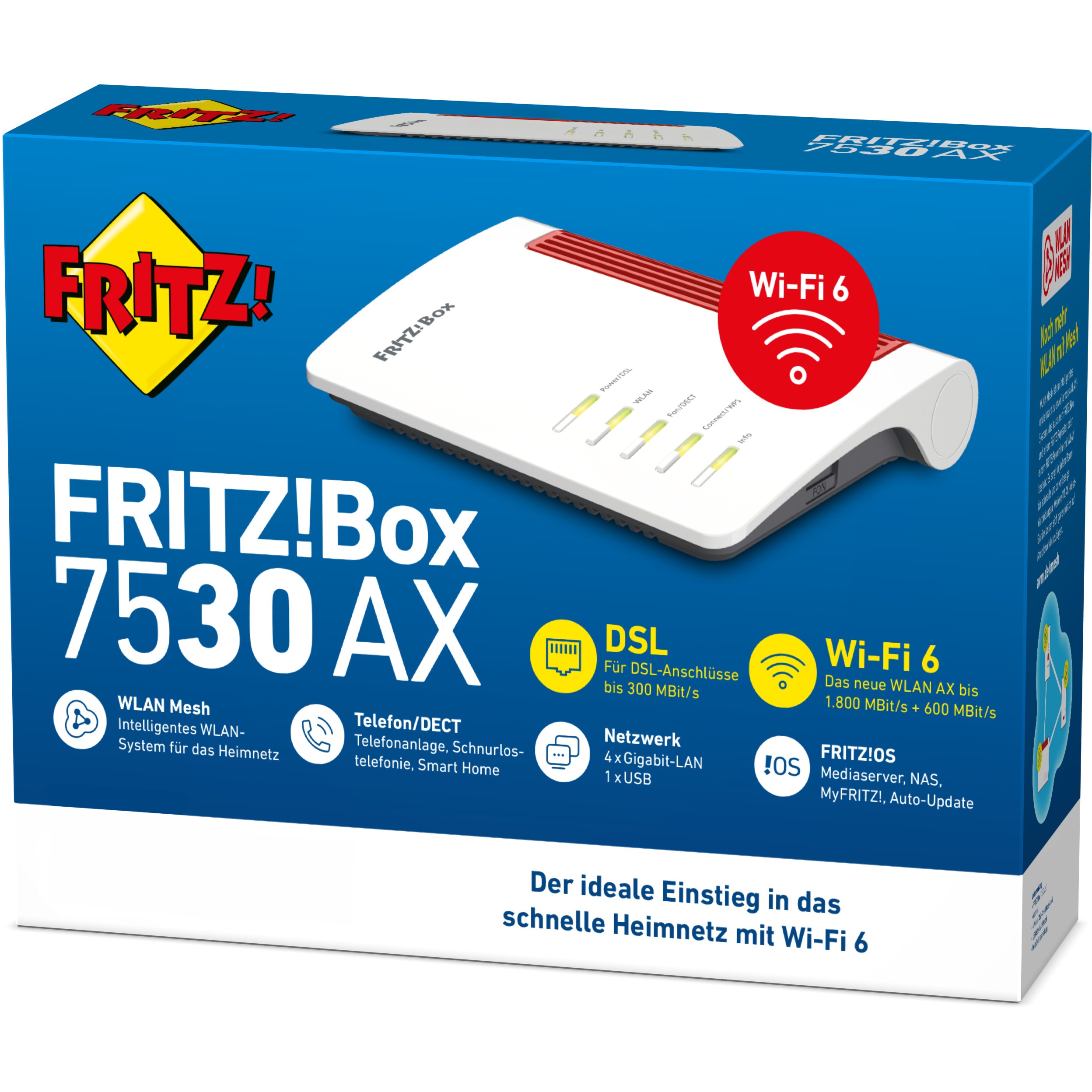 Router AVM FRITZ!Box 7530 AX (Wi-Fi 6, VDSL, ADSL, 1x Gigabit WAN, 4x Gigabit LAN)-5