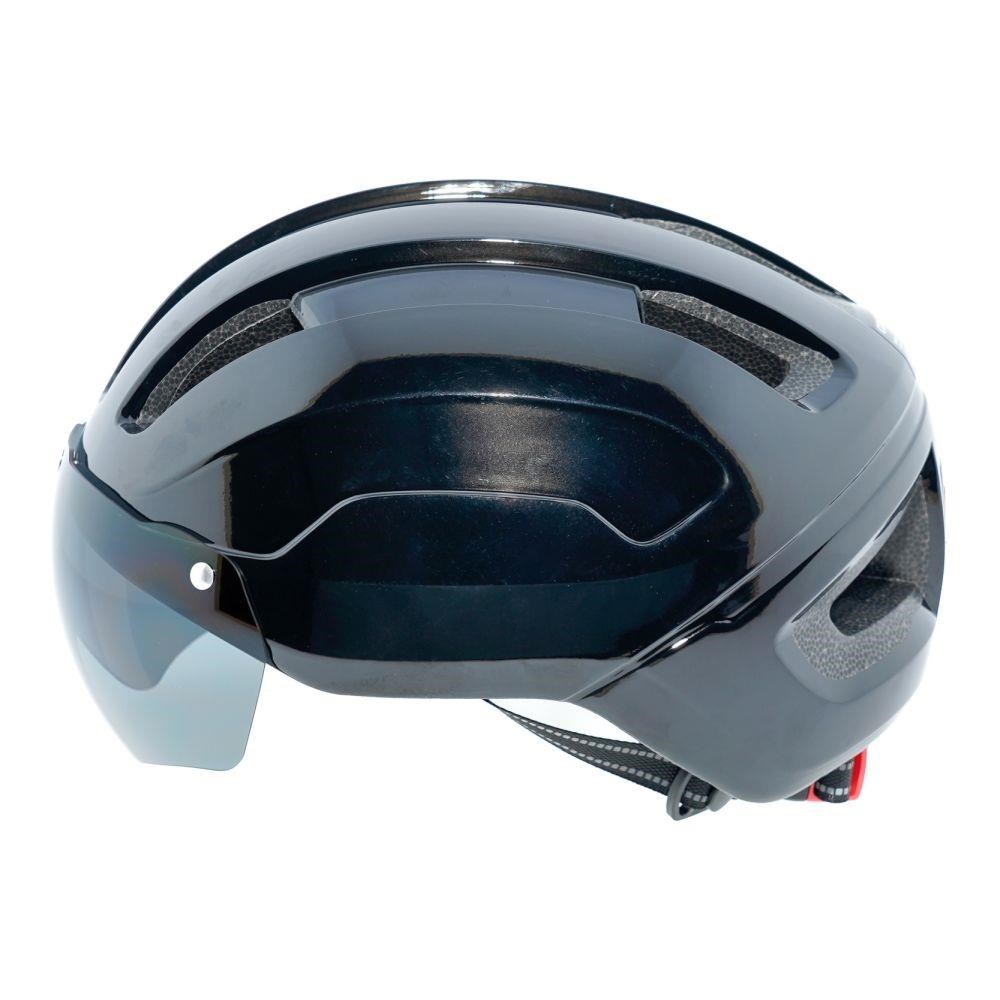 Kaciga za bicikl SKATEFLASH Atomic, crna boja-0