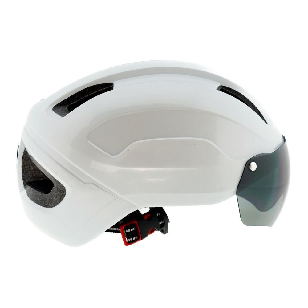 Biciklistička kaciga SKATEFLASH Atomic s LED svjetlom, bijela boja-0