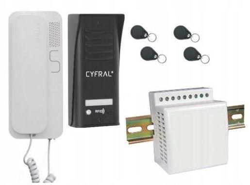 Interkom CYFRAL COSMO 1-Tenant Crni-1