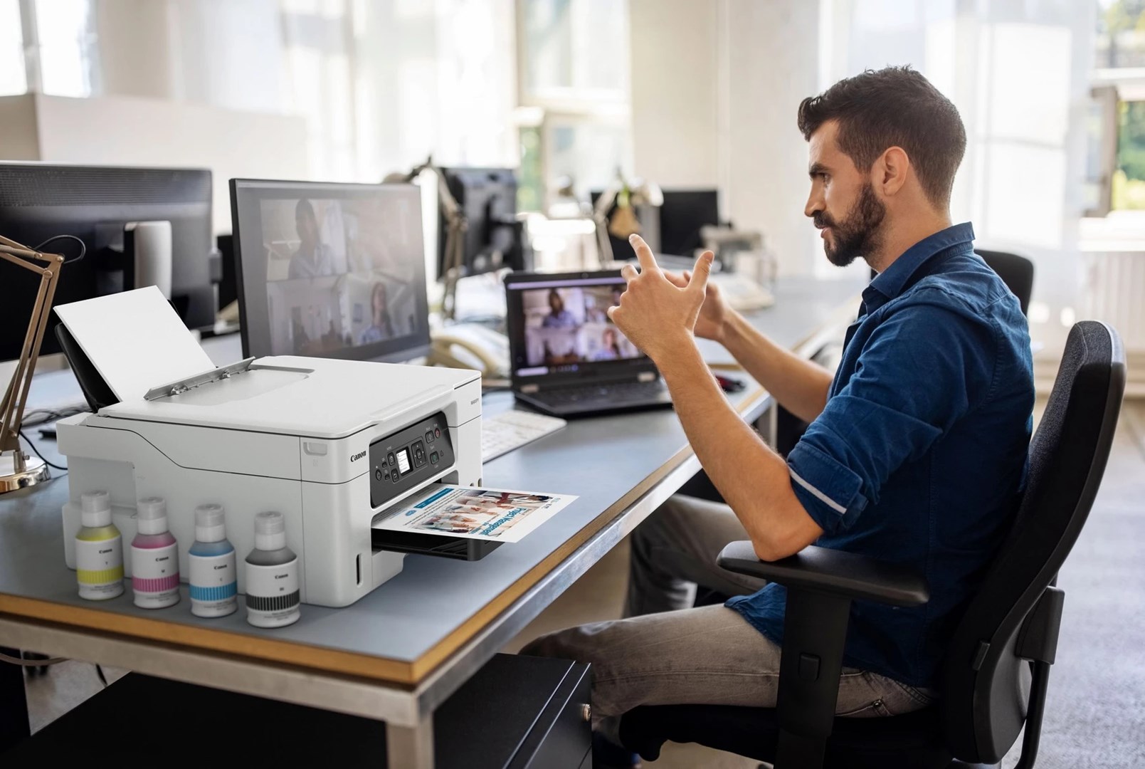 Multifunkcijski printer CANON MAXIFY GX3050 (tintni s punjivim spremnicima tinte, u boji, ispis/kopiranje/skeniranje, A4, automatski duplex, Wi-Fi, USB)-8